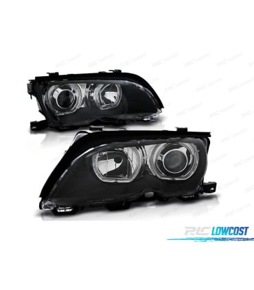 FAROS BMW E46 01-05 OJOS ANGEL LED NEGROS
