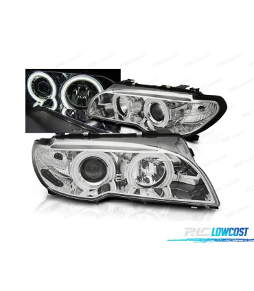 FAROS BMW E46 COUPE CABRIO 03-06 OJOS ANGEL CCFL CROMADOS
