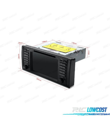 RADIO GPS ANDROID 10 BMW SERIE 5 E39 97-03 7"