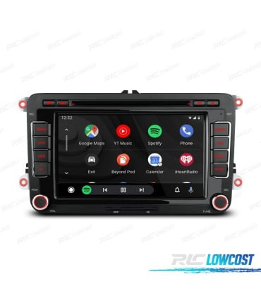 RADIO GPS ANDROID 13 PARA VOLKSWAGEN VW SEAT SKODA TOURAN 7" USB GPS TACTIL HD