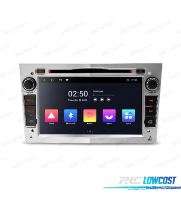 RADIO GPS ANDROID 11 GRIS CLARO PARA OPEL ASTRA H VIVARO ZAFIRA VECTRA CORSA D