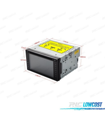 RADIO GPS ANDROID 10 UNIVERSAL 2DIN HD TACTIL DVD SD