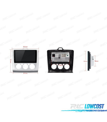 RADIO GPS ANDROID 12 PARA FORD EXI MT 04-11 MK2 EXI MT