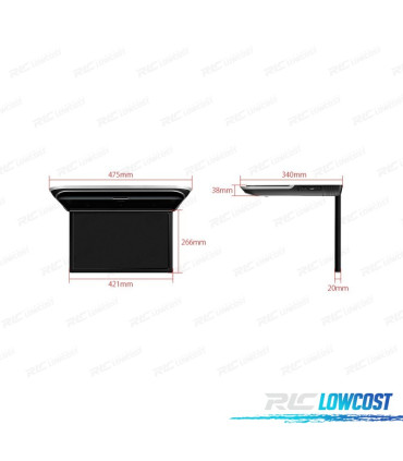 PANTALLA TECHO FULL HD DE 17.3 "