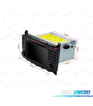 RADIO GPS ANDROID 10 PARA MERCEDES W203 04-07 W209 04-06 W463 06-08