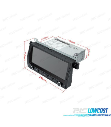 RADIO GPS ANDROID 13 BMW E46 98-06 HDMI