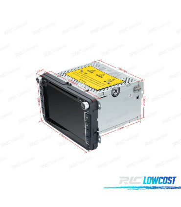 RADIO GPS ANDROID 12 PARA VOLKSWAGEN VW SEAT SKODA MULTIMEDIA DVD
