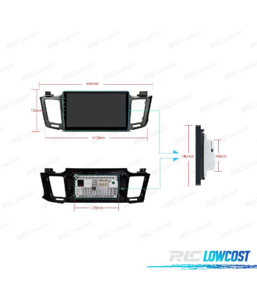 RADIO GPS ANDROID 12 PARA TOYOTA RAV4 13-17
