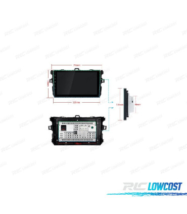 RADIO GPS ANDROID 10 PARA TOYOTA COROLLA 07-13