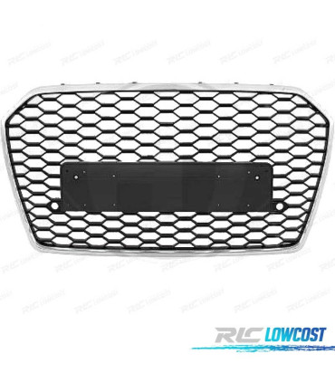 PARRILLA AUDI A6 4G 14 -18 LOOK RS6 PLATA
