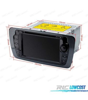 RADIO GPS ANDROID 11 PARA SEAT IBIZA 6J 09-13 TACTIL