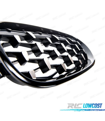 PARRILLAS BMW E60 E61 03-10 NEGRO DIAMANTE BLACK DIAMOND