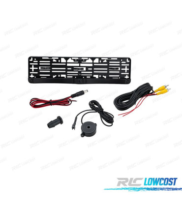 SOPORTE DE MATRICULA CON SENSORES DE APARCAMIENTO PDC + CAMARA DE APARCAMIENTO INTEGRADA LUZ LED