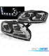 FAROS VOLKSWAGEN VW PASSAT B7 10-14 LUZ DIURNA FONDO NEGRO H7+H7