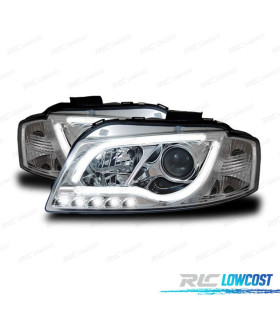 FAROS LUZ DIURNA LED AUDI A3 8P 03-08 TRU DRL ECE-R87 CROMADO