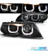 FAROS BMW E46 01-05 OJOS ANGEL TUBE LIGHT LED U FONDO NEGRO