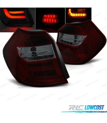 PILOTOS BMW E81 E87 04-07 ROJOS AHUMADOS LED BAR