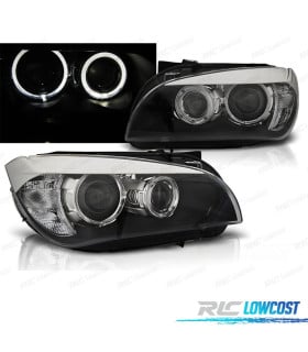 FAROS BMW X1 09- OJOS ANGEL LED FONDO NEGRO