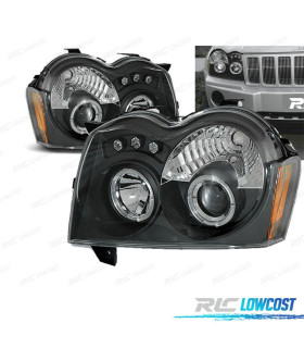 FAROS OJOS ANGEL LED JEEP GRAND CHEROKEE 05-08 NEGROS