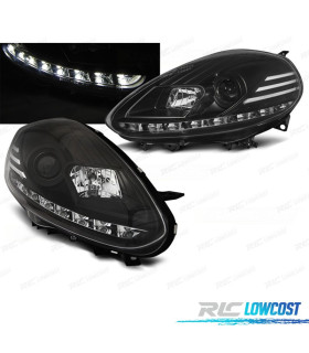 FAROS LUZ DIURNA PARA FIAT PUNTO 09-12 FONDO NEGRO