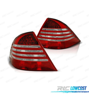 PILOTOS MERCEDES CLASE S W220 02-05 ROJO CROMO