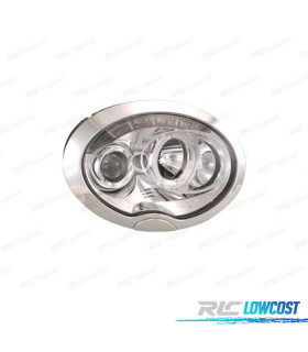 FAROS MINI R50 52 53 01-06 OJOS ANGEL LED FONDO CROMO