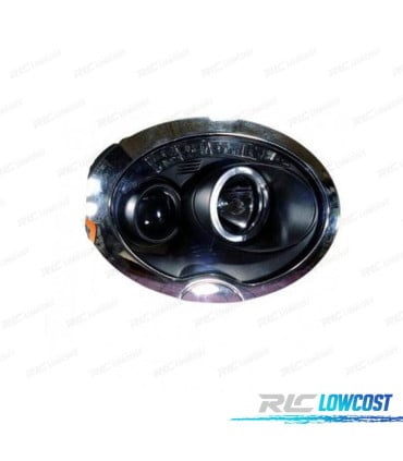 FAROS MINI R50 52 53 01-06 OJOS ANGEL LED FONDO NEGRO
