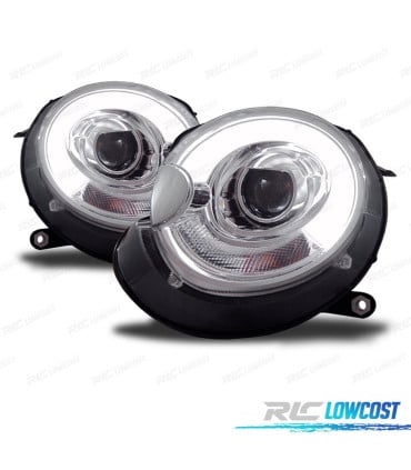 FAROS PARA MINI COOPER R56 R57 06-10 TUBE LIGHT FONDO CROMO