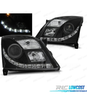 FAROS OPEL VECTRA C 02-05 TRU DRL FONDO NEGRO
