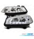 FAROS RENAULT MEGANE 02-05 LUZ DIURNA LED FONDO CROMO