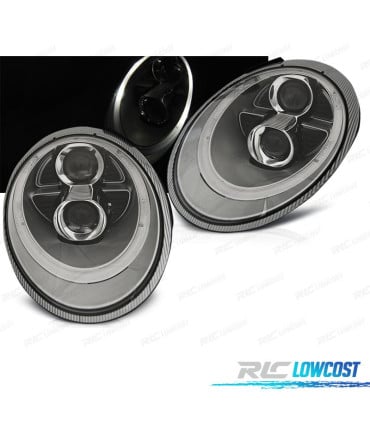FAROS PARA PORSCHE CARRERA 997 04-09 OJOS ANGEL XENON FONDO GRIS CLARO