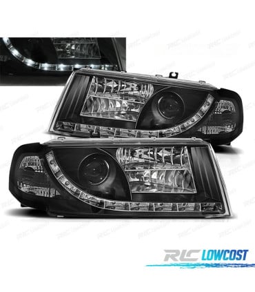 FAROS SKODA OCTAVIA 01-04 LUZ DIURNA LED FONDO NEGRO