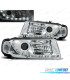 FAROS PARA SKODA OCTAVIA 01-04 LUZ DIURNA LED FONDO CROMO