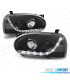 FAROS VOLKSWAGEN VW GOLF 3 LUZ DIURNA LED FONDO NEGRO
