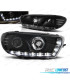 FAROS PARA VOLKSWAGEN VW SCIROCCO 08-14 LUZ DIURNA FONDO NEGRO