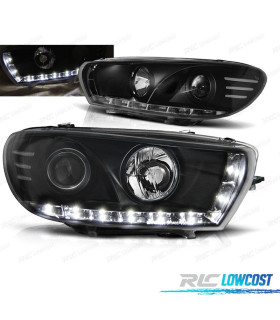 FAROS PARA VOLKSWAGEN VW SCIROCCO 08-14 LUZ DIURNA FONDO NEGRO