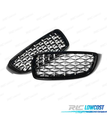 PARRILLAS BMW F32 F33 F36 13-16 LOOK M4 DIAMANTE NEGRO CROMO