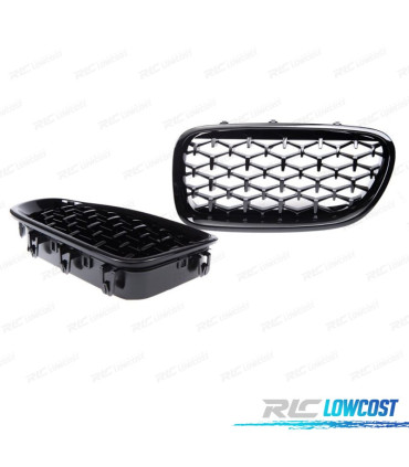 PARRILLA BMW F10 F18 10-13 DIAMANTE NEGRO BRILLO