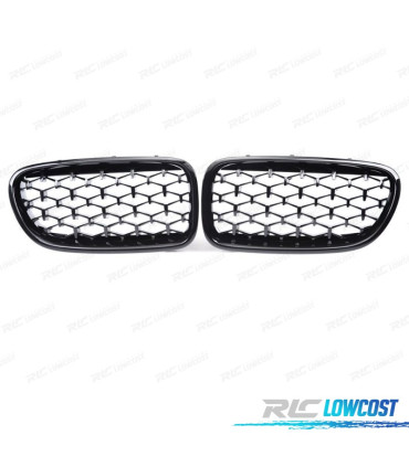 PARRILLA BMW F10 F18 10-13 DIAMANTE NEGRO BRILLO