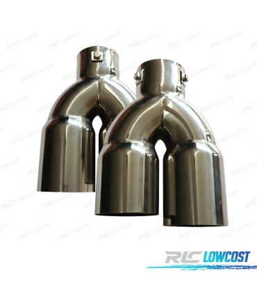 PACK 2 COLAS ESCAPE REDONDA DOBLE ACERO INOX