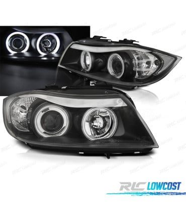 FAROS BMW E90 E91 05-08 OJOS ANGEL CCFL FONDO NEGRO