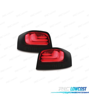 PILOTOS AUDI A3 8P 03-09 CARDNA FULL LED NEGRO AHUMADO