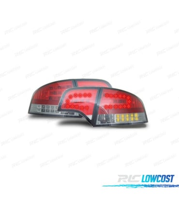 PILOTOS AUDI A4 B7 04-08 LIMUSINA LED ROJO CRISTAL