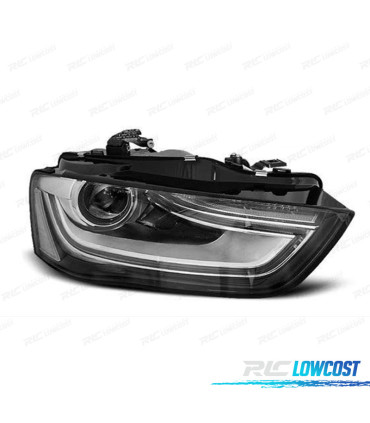 FAROS AUDI A4 B8 12-15 DRL NEGROS