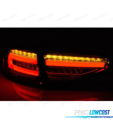 PILOTOS AUDI A4 B8 12-15 SEDAN LED DINÁMICOS NEGROS POR LED ORIGINAL