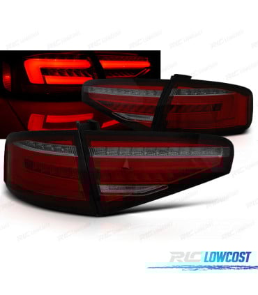 PILOTOS AUDI A4 B8 12-15 SEDAN LED ROJO AHUMADO POR LED DE ORIGEN