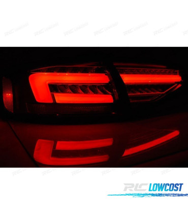 PILOTOS AUDI A4 B8 12-15 SEDAN LED ROJO AHUMADO POR LED DE ORIGEN