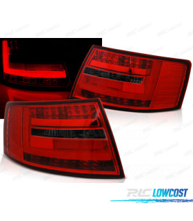 PILOTOS AUDI A6 C6 04-08 SEDAN LED ROJO AHUMADO 7 PIN