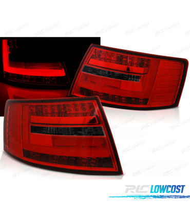 PILOTOS AUDI A6 C6 04-08 SEDAN LED ROJO AHUMADO 7 PIN