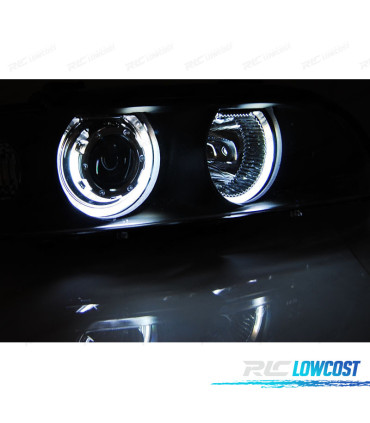 FAROS BMW E39 95-03 OJOS ANGEL CCFL NEGROS